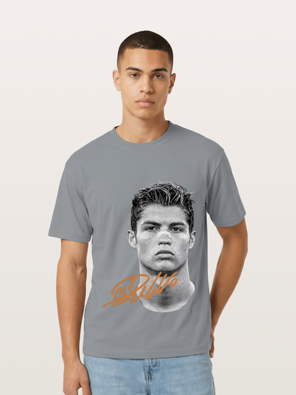 Cristiano Ronaldo Black White Portrait Gildan T-shirt