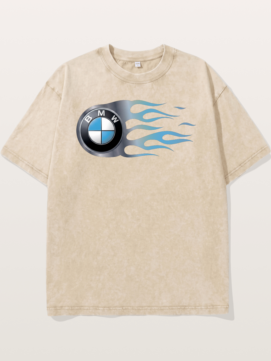 BMW Roundel With Blue Flame Washed T-shirt