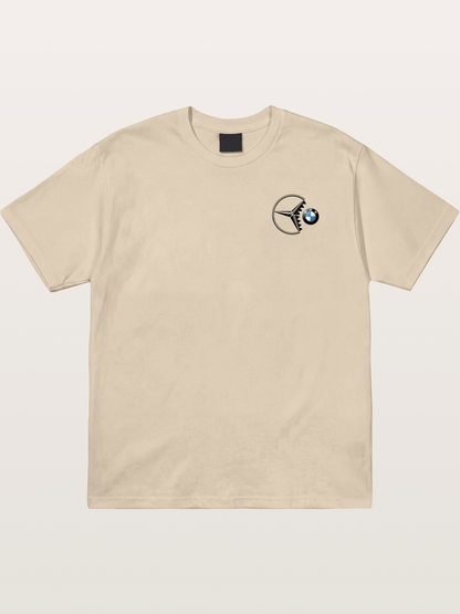 Mercedes vs BMW Logo Art Gildan T-shirt