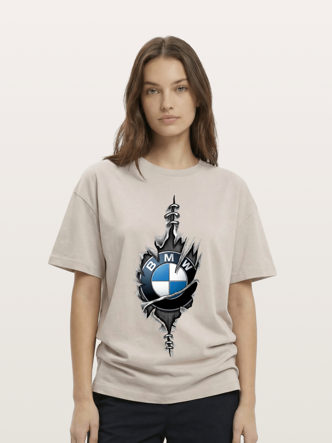 BMW Thorn Wreath Emblem Art Cotton T-shirt