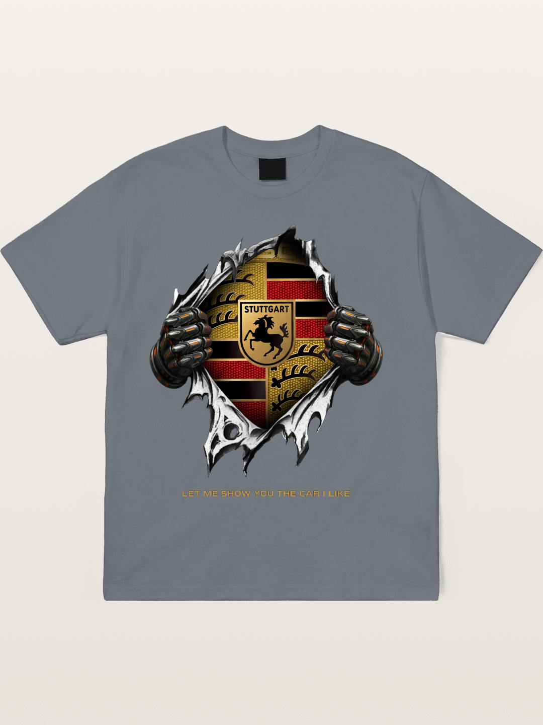 Porsche Crest Tear Through Effect Cotton T-shirt
