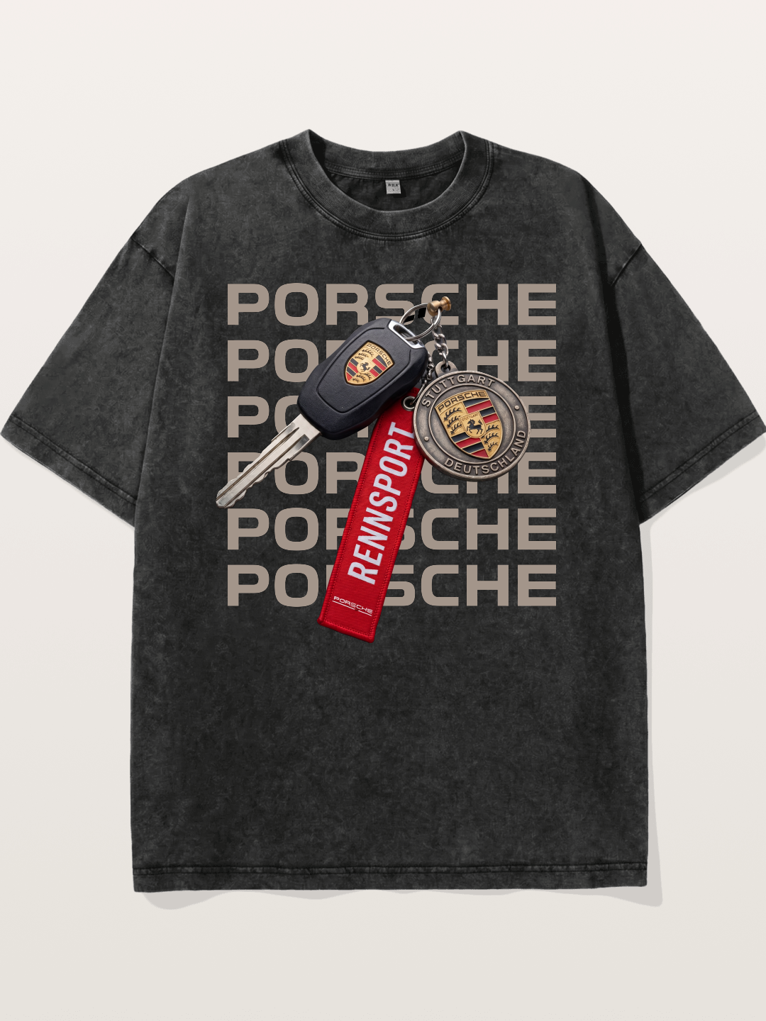 Porsche Key Rennsport Accessory Washed T-shirt