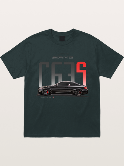 C63S AMG Black Mercedes Sports Car Gildan T-shirt