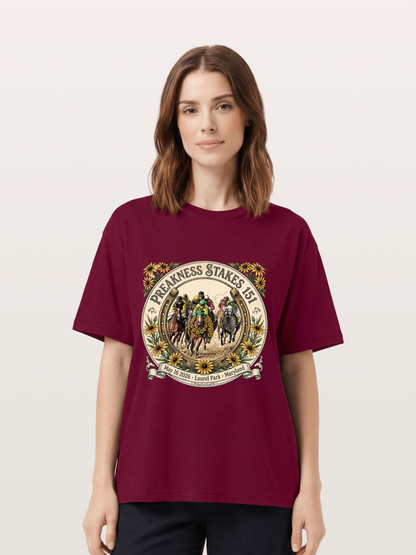 151st Preakness Stakes Horseshoe Badge Gildan T-shirt