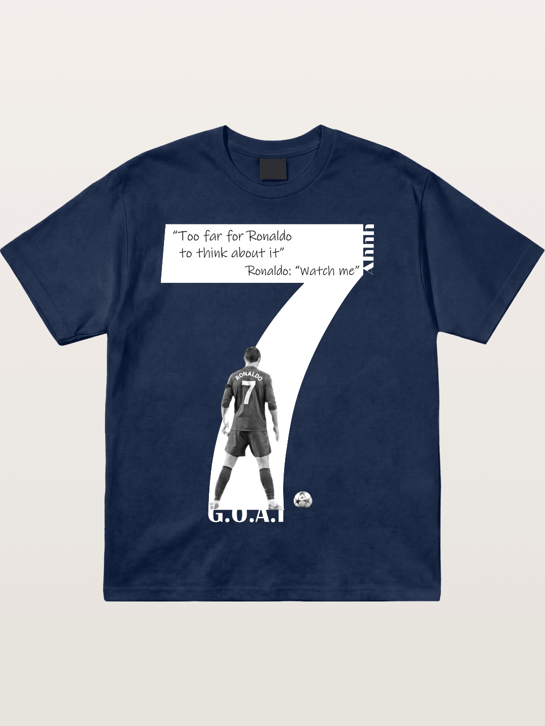 Ronaldo #7 Watch Me Quote Cotton T-shirt