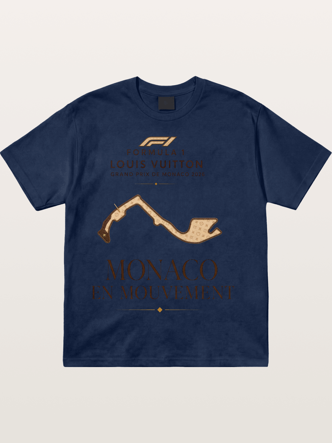 LV Monaco Track Pattern Art Cotton T-shirt