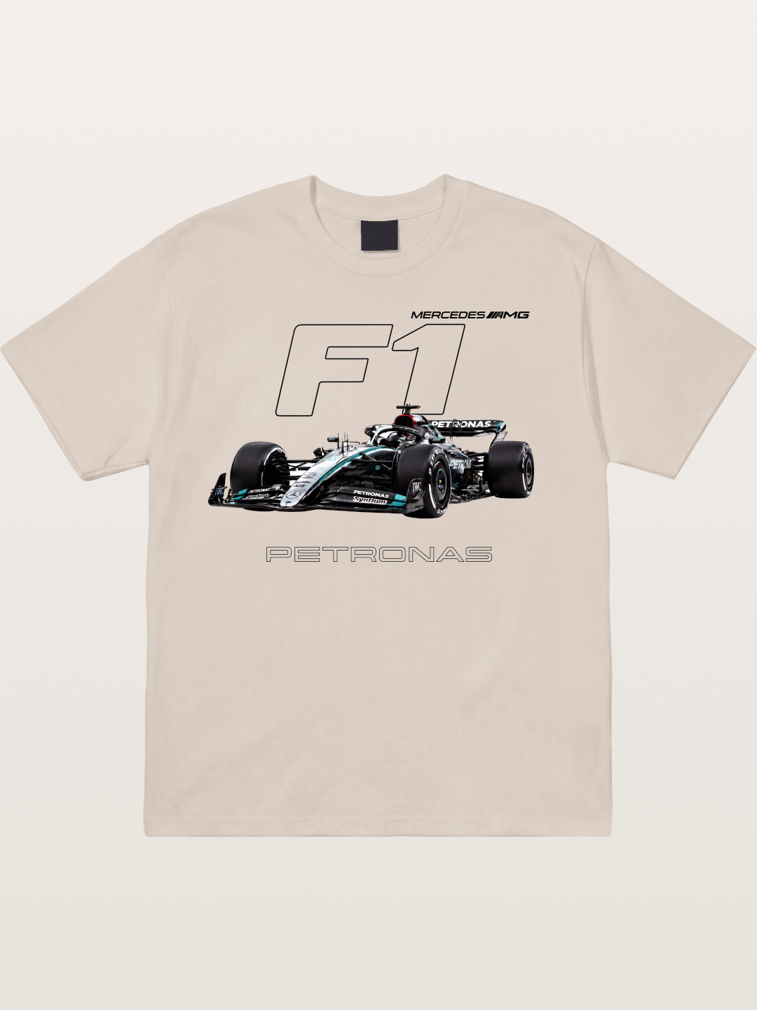 Mercedes F1 Formula Car Print Cotton T-shirt