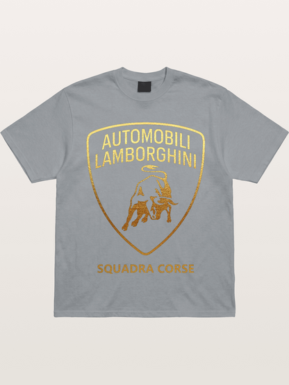 Lamborghini Squadra Corse Gold Shield Gildan T-shirt -----