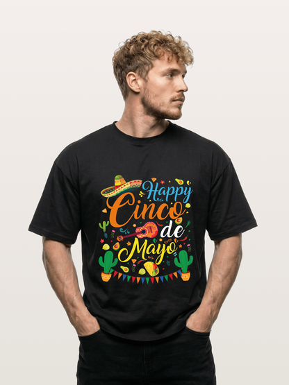 Cinco de Mayo Colorful Festival Design Gildan T-shirt