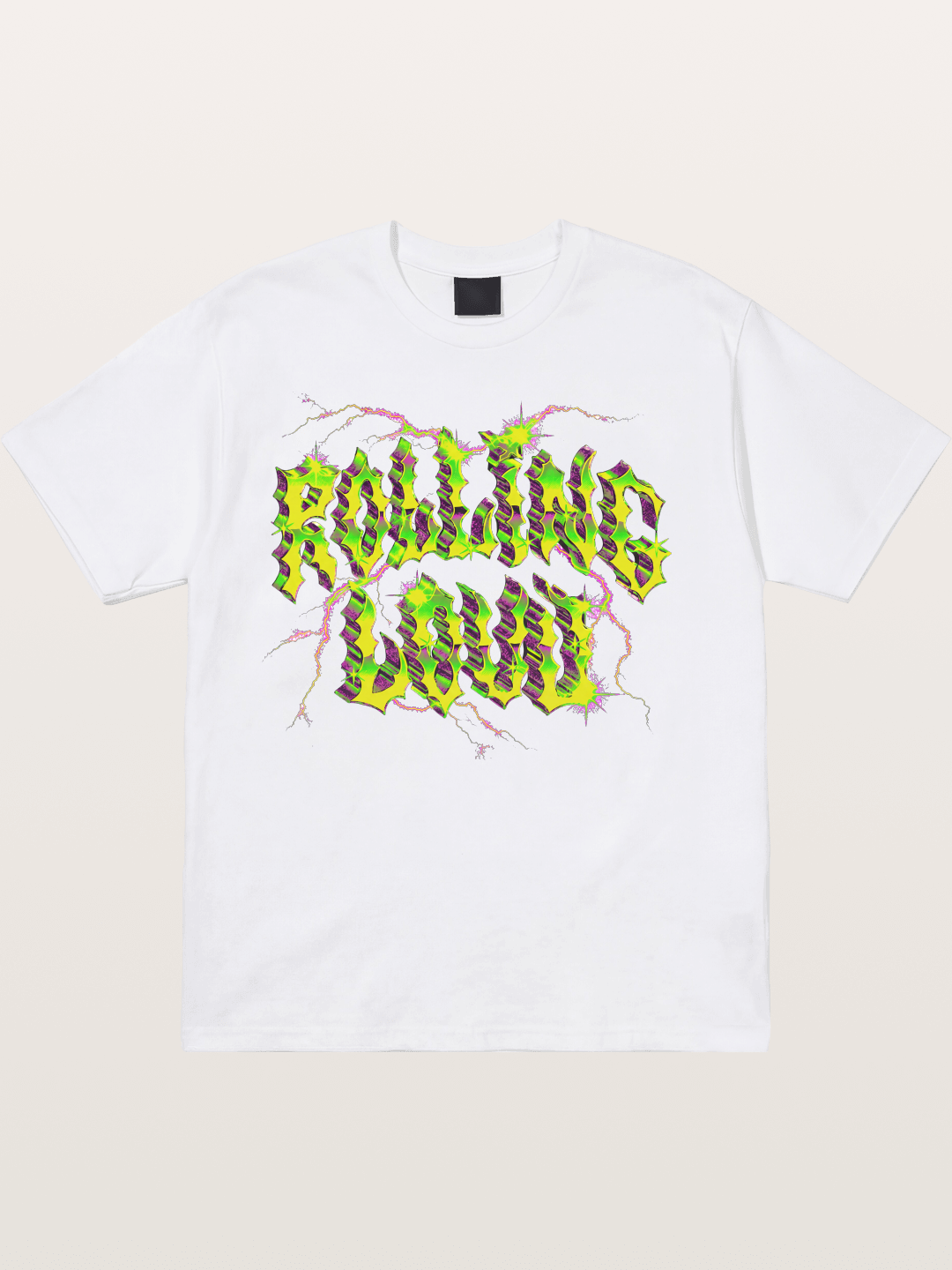 Rolling Loud Neon Lightning Art Cotton T-shirt