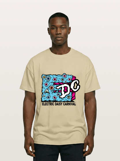 EDC Trippy Eye Daisy Print Gildan T-shirt
