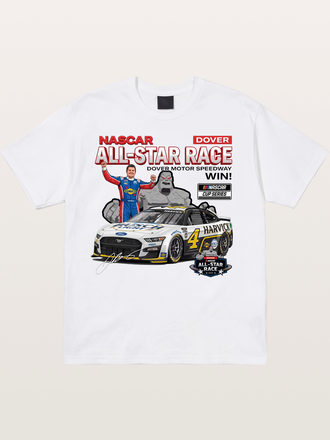 Kevin Harvick #4 Dover All-Star Win Cotton T-shirt