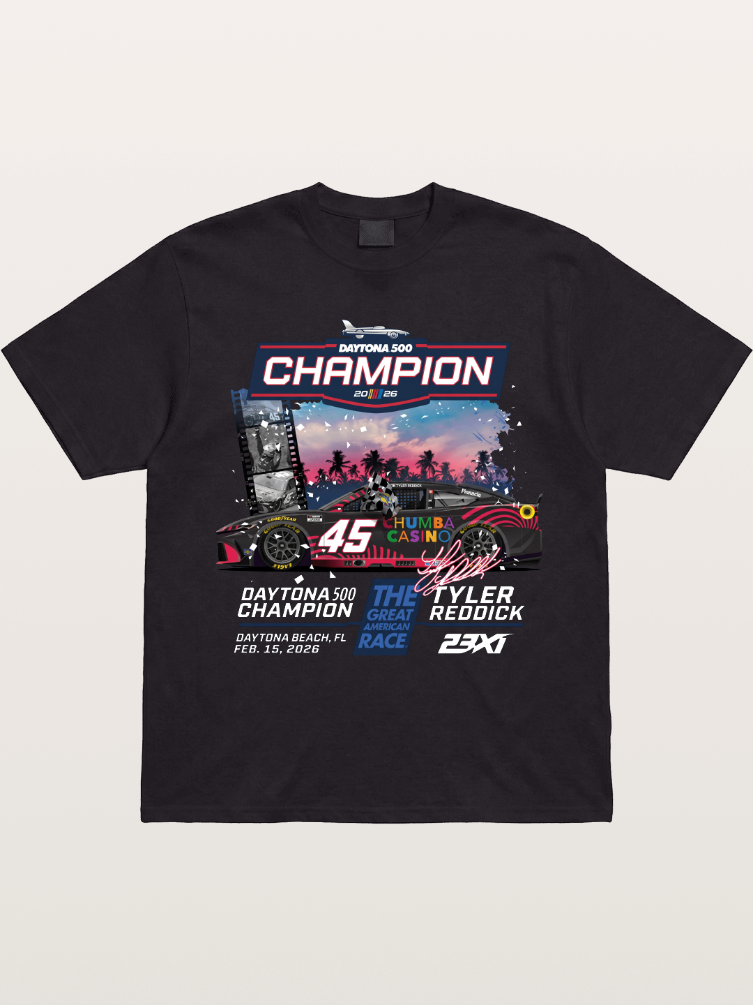 Tyler Reddick 45 Champion Car Art Gildan T-shirt