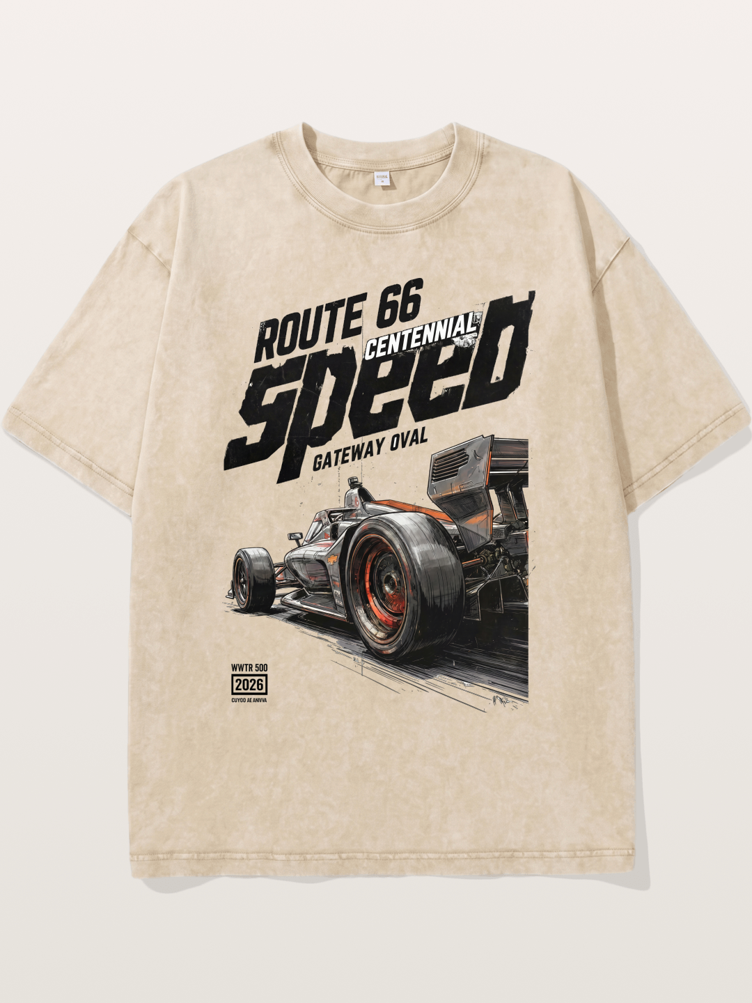 Grunge Speed IndyCar Art Washed T-shirt