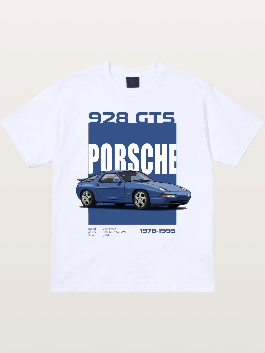 Porsche 928 GTS Blue Classic Gildan T-shirt