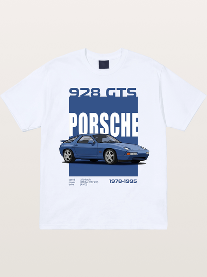 Porsche 928 GTS Blue Classic Gildan T-shirt