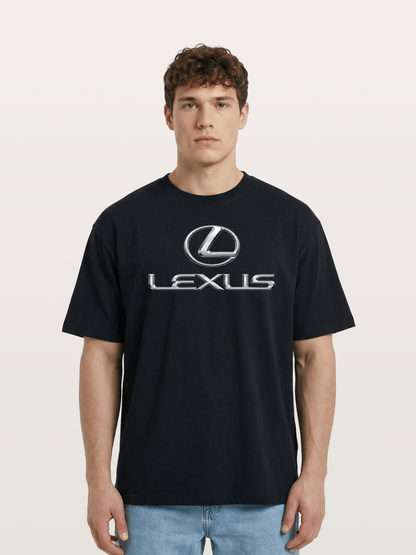 Lexus Silver Logo Badge Cotton T-shirt