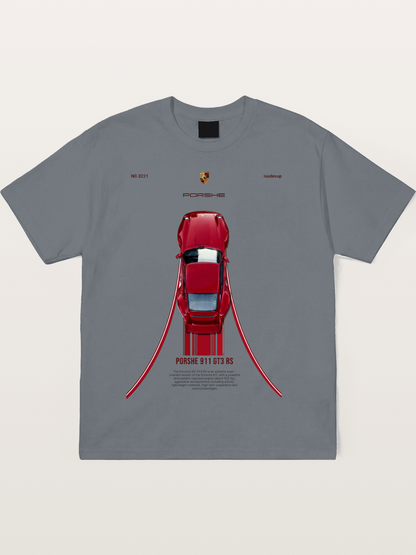 Porsche 911 GT3 RS Top View Cotton T-shirt