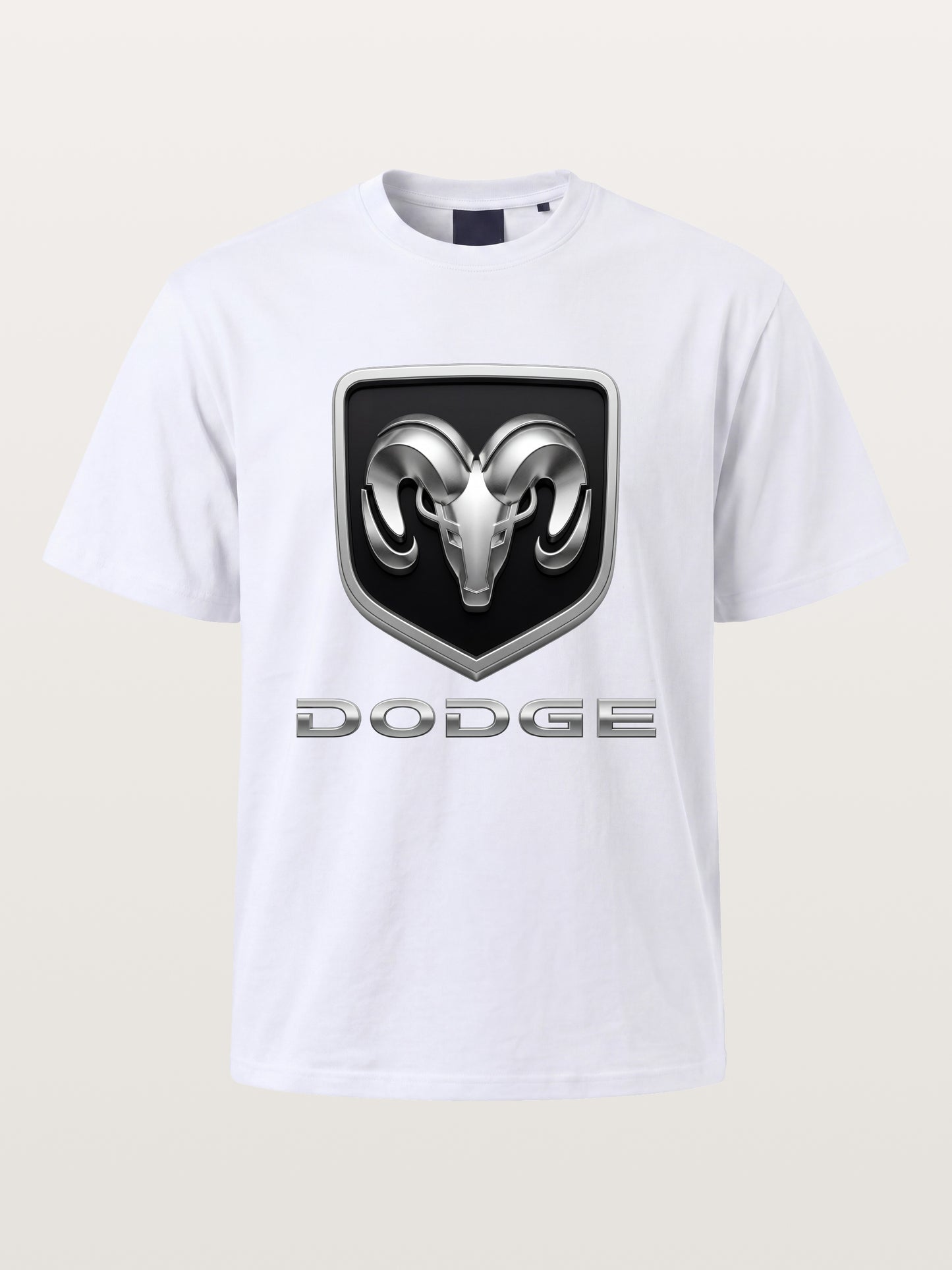 Silver Ram Shield Emblem Cotton T-shirt