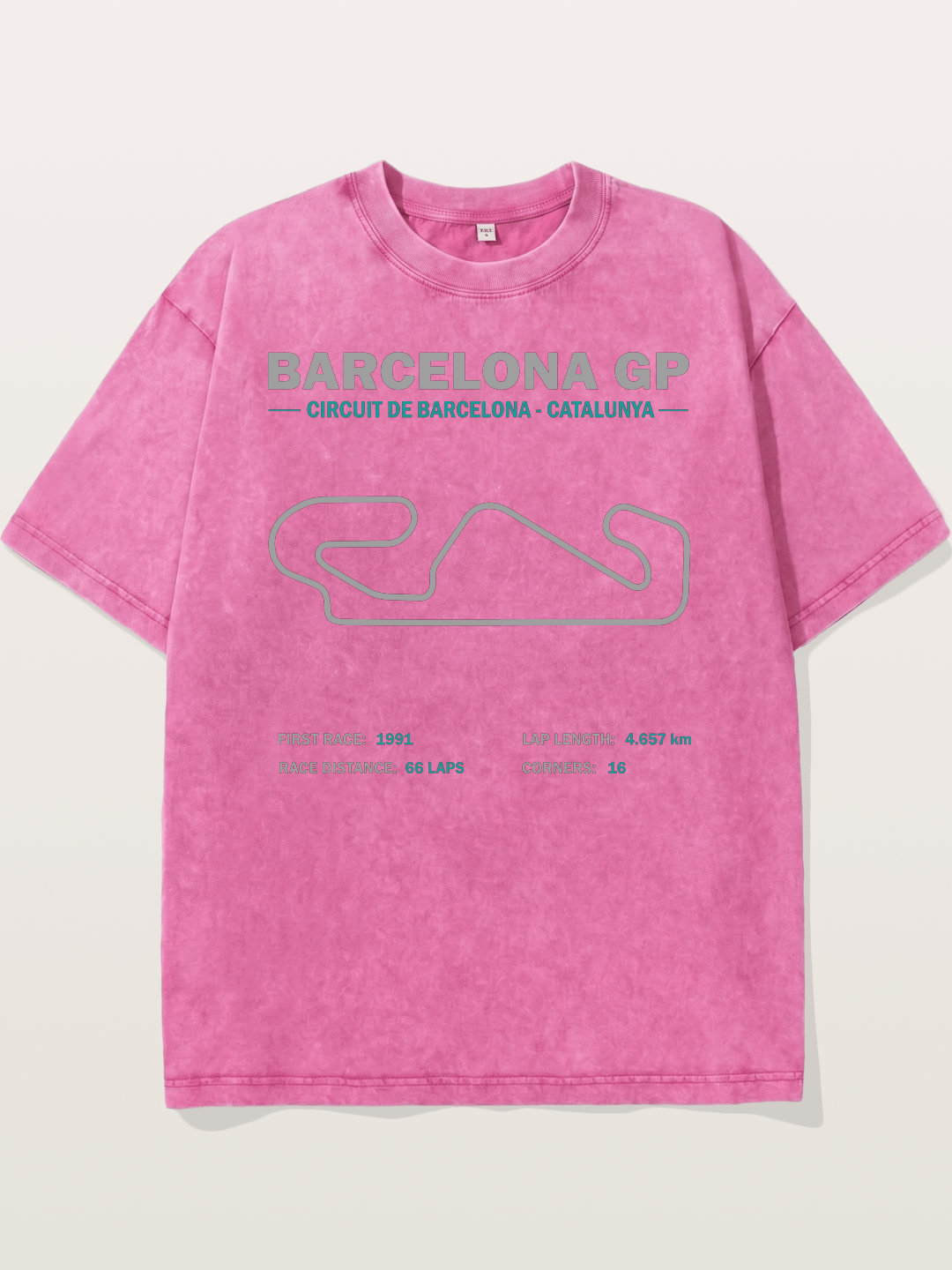 Catalunya GP Track Spec Outline Washed T-shirt