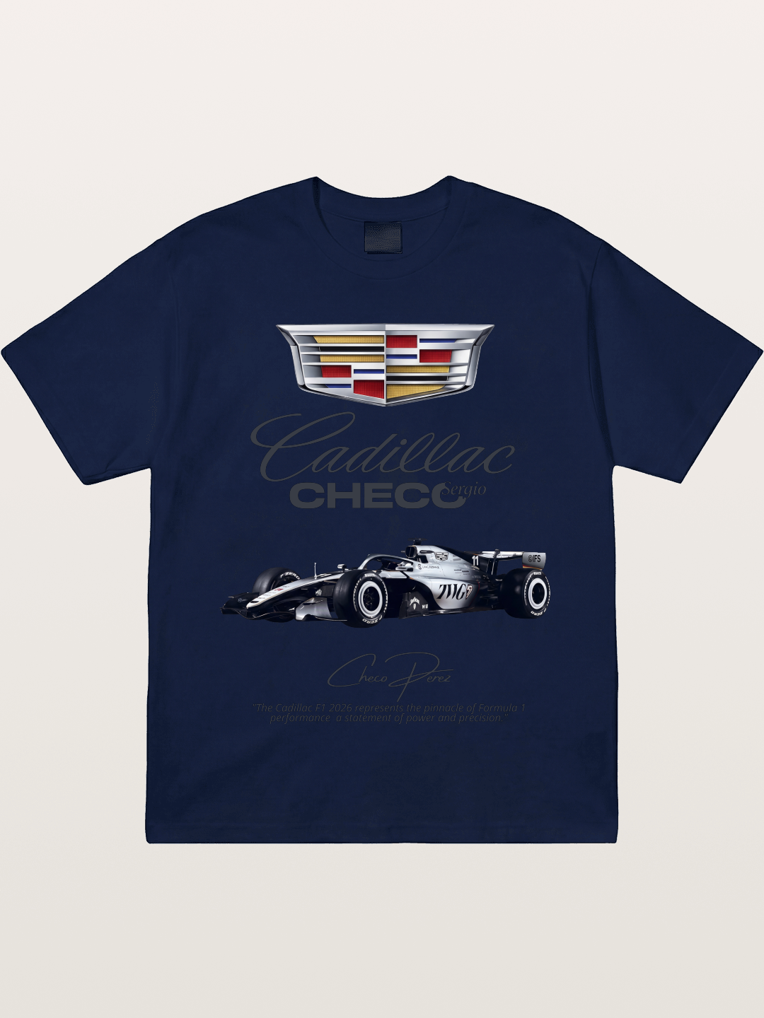 Checo Perez Cadillac F1 Print Gildan T-shirt