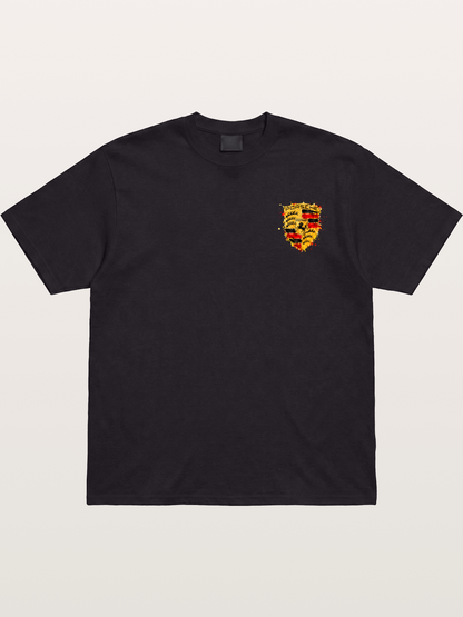 Porsche Splash Crest Design Cotton T-shirt