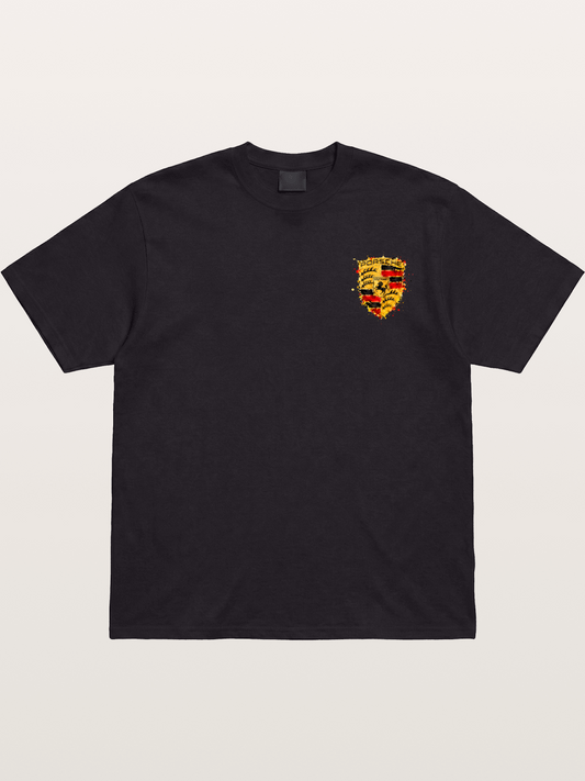 Porsche Splash Crest Design Cotton T-shirt