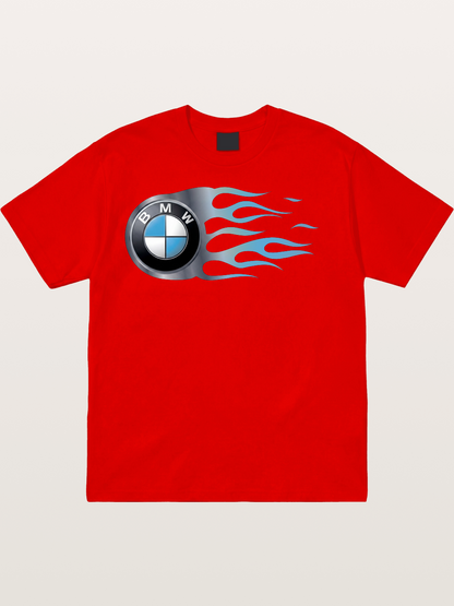 BMW Roundel With Blue Flame Cotton T-shirt