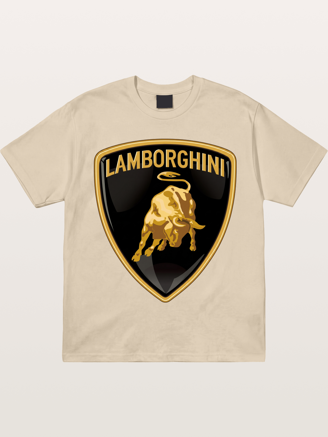 Lamborghini Gold Bull Shield Emblem Gildan T-shirt