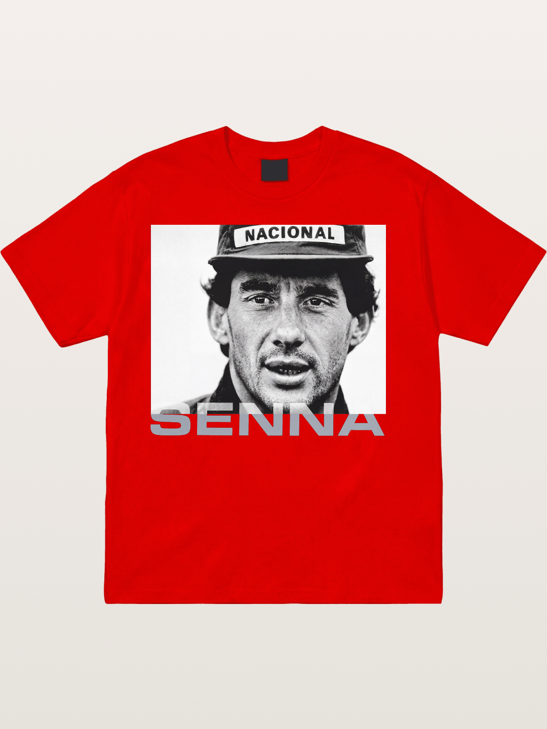 Ayrton Senna Black White Portrait Cotton T-shirt