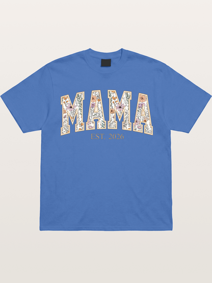 Floral Mama Est 2026 Design Gildan T-shirt