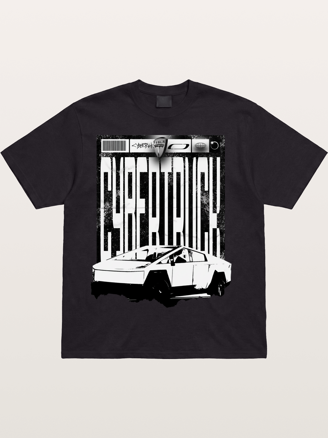 Tesla Cybertruck Glitch Poster Cotton T-shirt