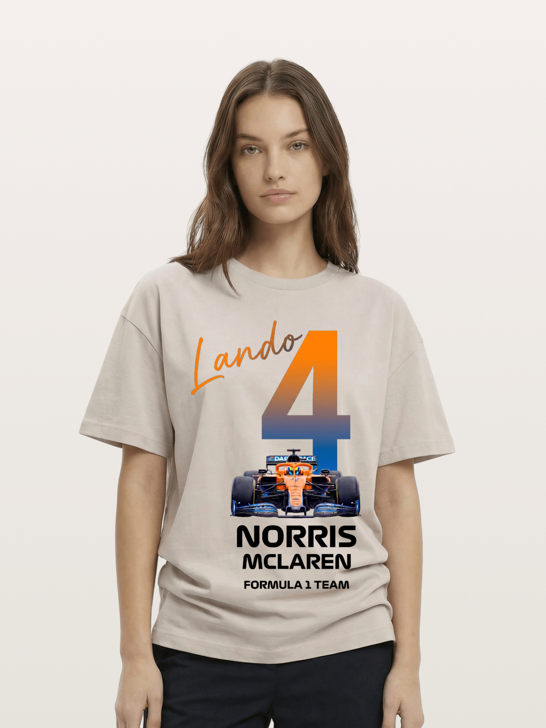 Lando Norris McLaren 4 Graphic Cotton T-shirt