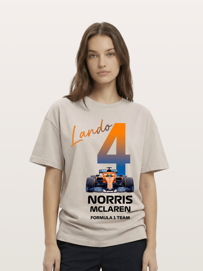 Lando Norris McLaren 4 Graphic Cotton T-shirt