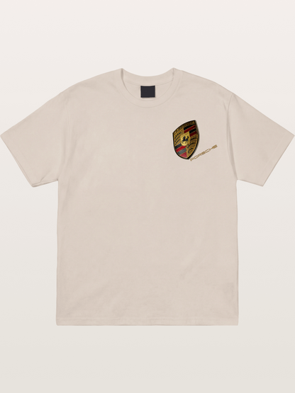 Porsche Classic Emblem Art Cotton T-shirt