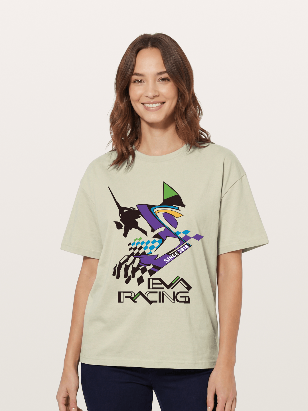Eva Racing Checkered Flag Cotton T-shirt