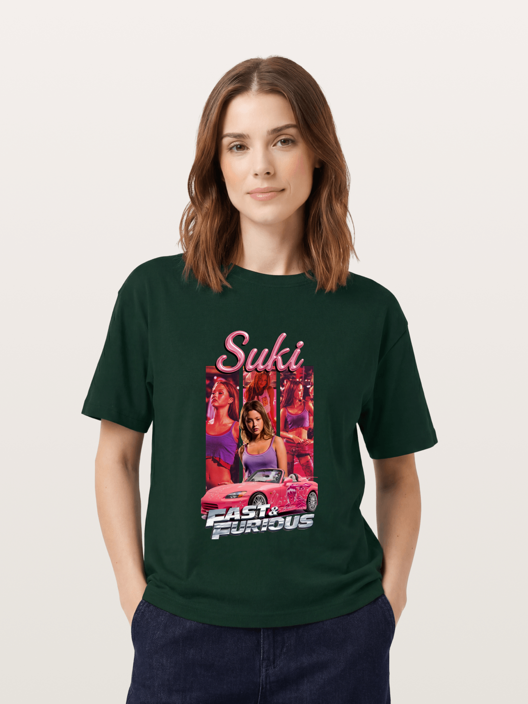 Fast & Furious Pink Crew Gildan T-shirt