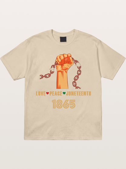 Juneteenth Love Peace Fist Gildan T-shirt