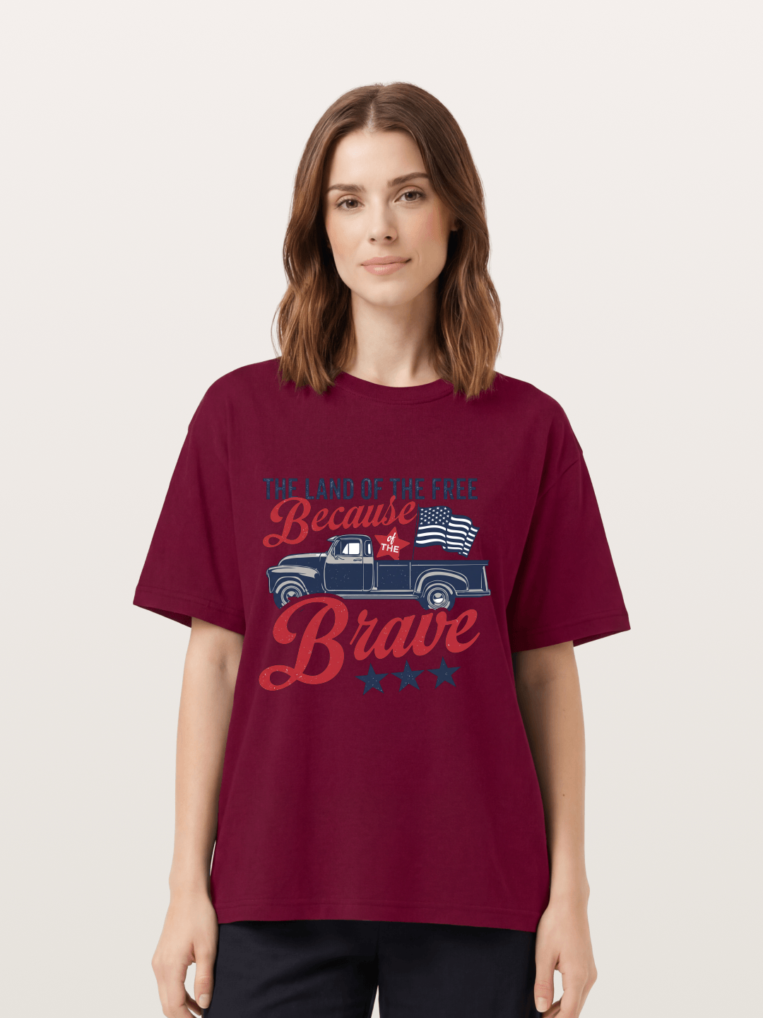 Land of the Free Vintage American Truck Gildan T-shirt