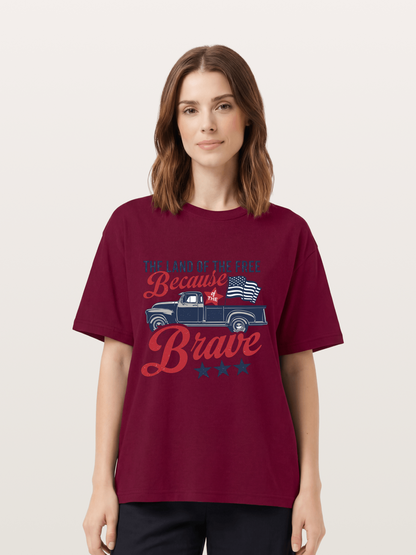 Land of the Free Vintage American Truck Gildan T-shirt
