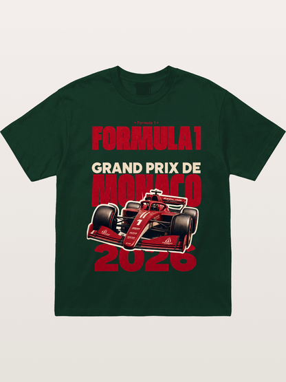 Monaco F1 2026 Red Print Gildan T-shirt