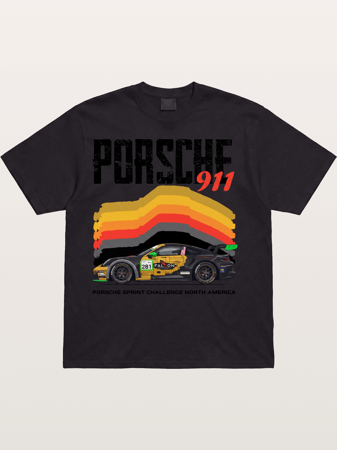 Porsche 911 Sprint Challenge Gradient Cotton T-shirt