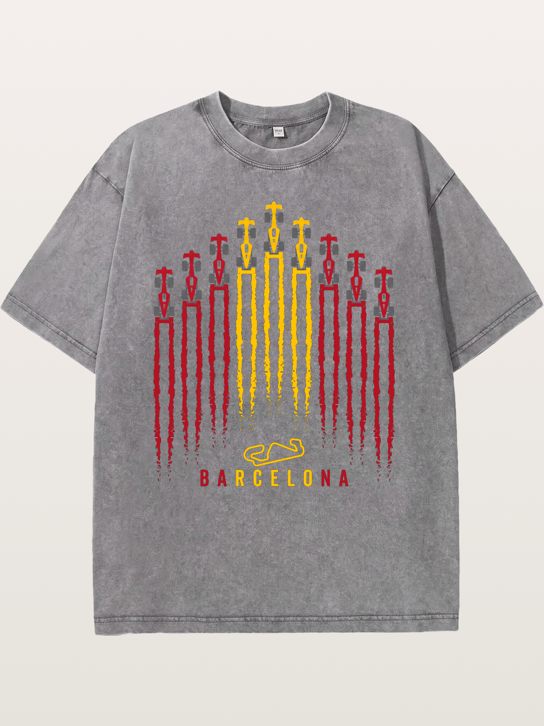 Barcelona GP Racing Column Streaks Washed T-shirt