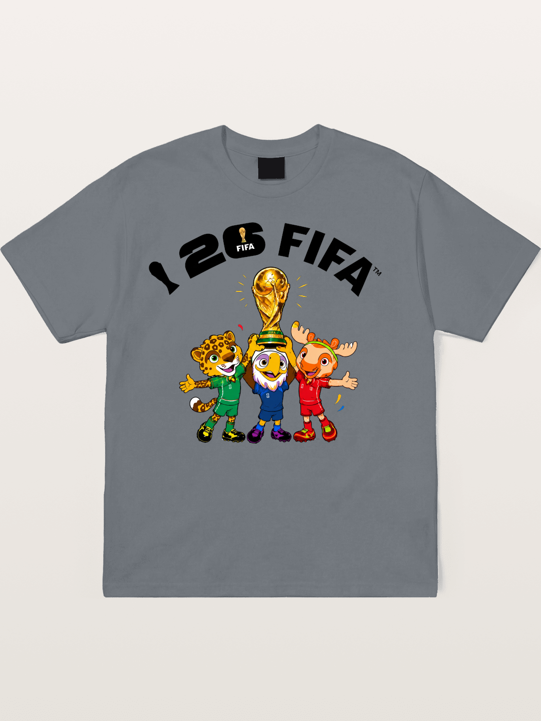 2026 FIFA Mascots Trophy Graphic Cotton T-shirt