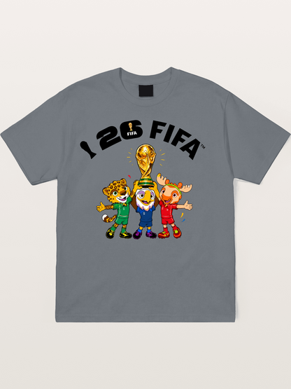 2026 FIFA Mascots Trophy Graphic Cotton T-shirt