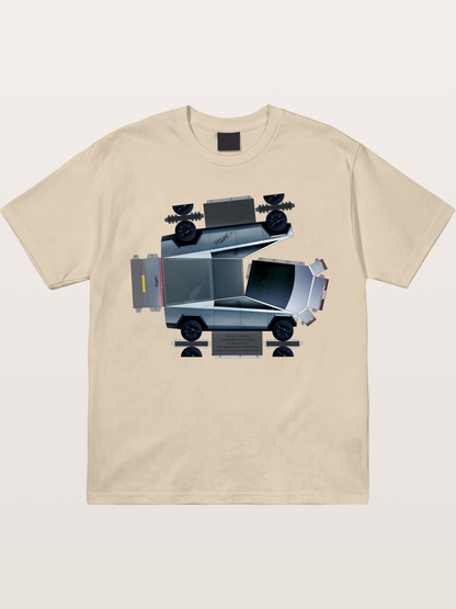 Cybertruck Paper Craft Print Gildan T-shirt