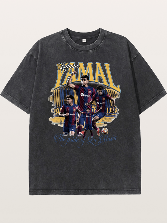 Lamine Yamal La Masia Art Washed T-shirt