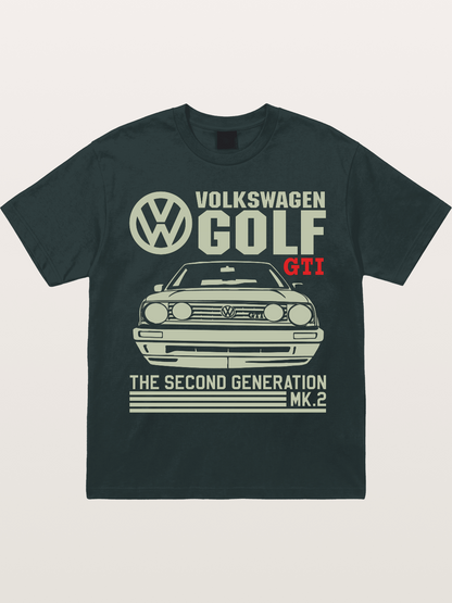 Volkswagen Golf MK2 Outline Gildan T-shirt