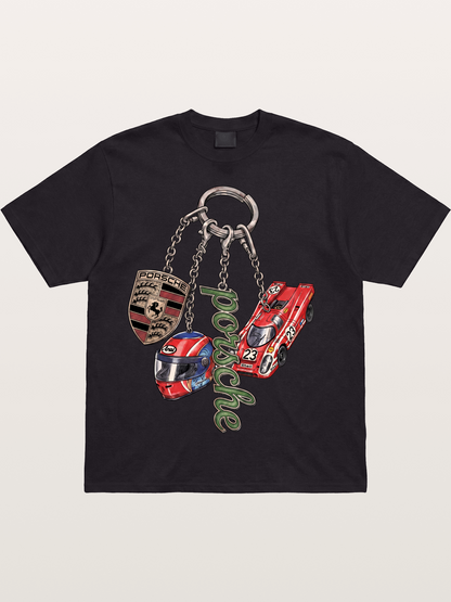 Porsche Vintage Race Charm Combo Cotton T-shirt