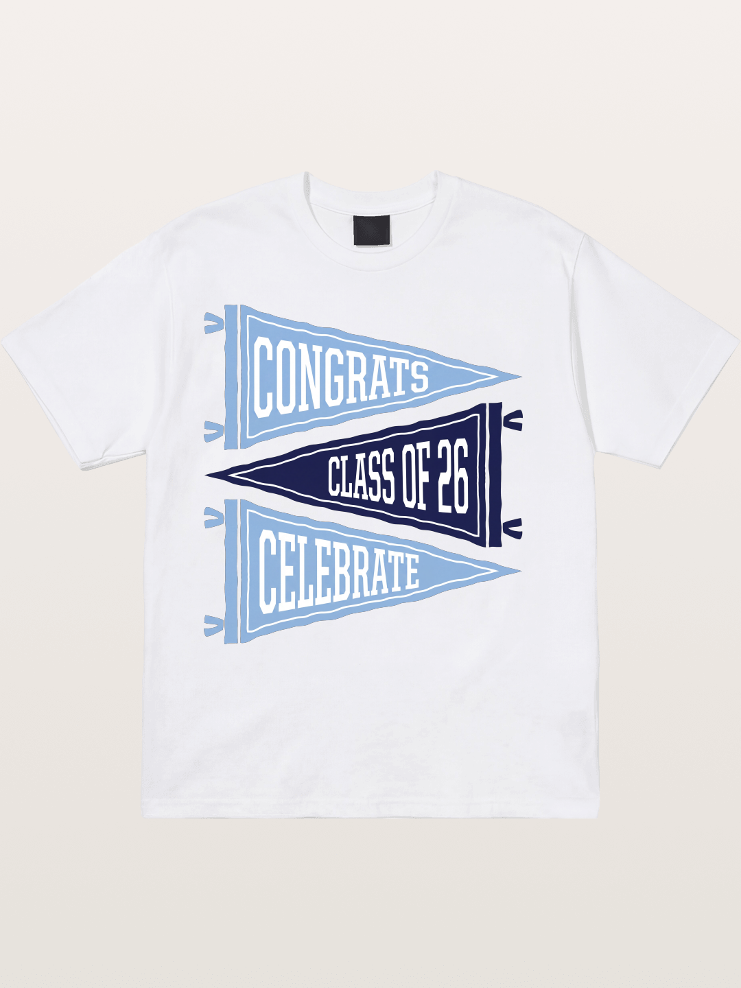 lass Of 26 Graduation Pennant Set Cotton T-shirt